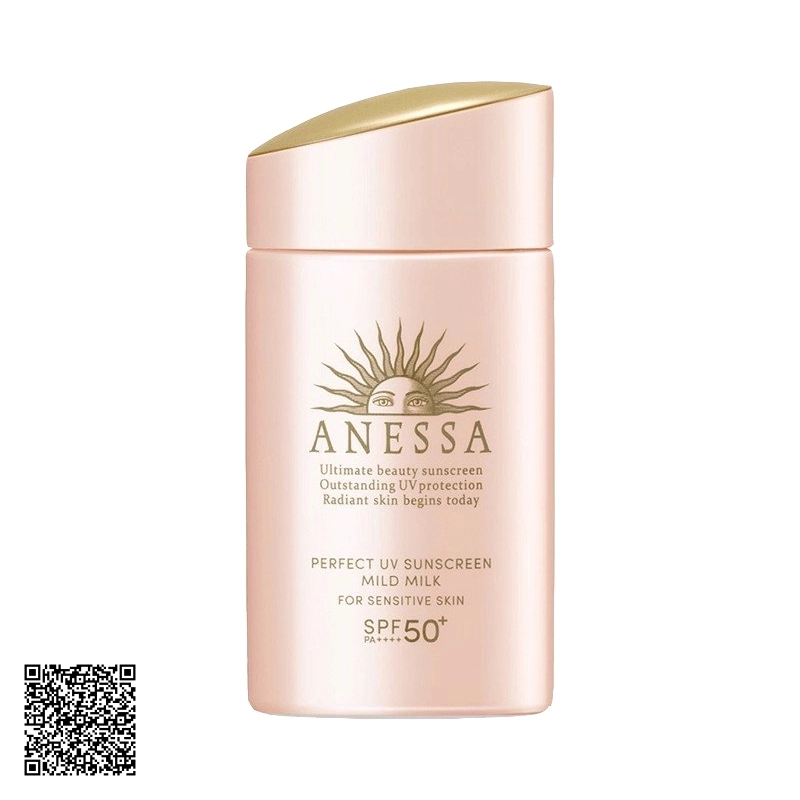 Sữa Chống Nắng Perfect UV SUNSCREEN MILD MILK FOR SENSITIVE SKIN SPF50+ PA++++ ANESSA Nhật Bản 60ml