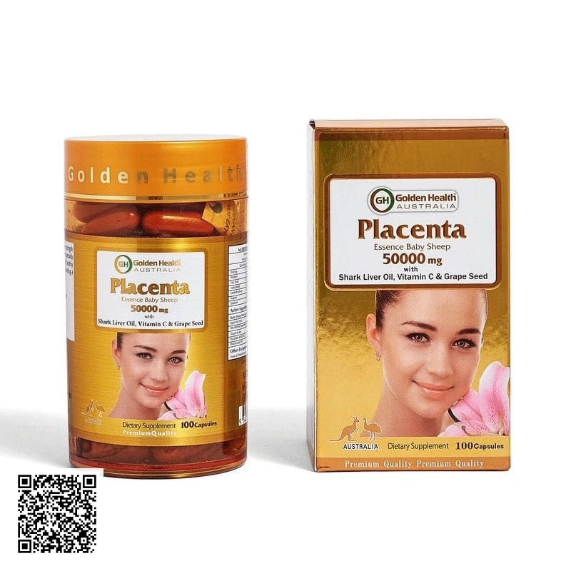 Nhau Thai Cừu Placenta 50.000mg Golden Health Của Úc 100 Viên