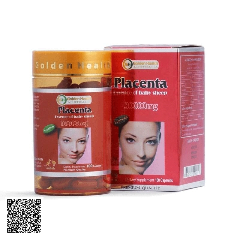 Viên Uống Nhau Thai Cừu Placenta Essence Of Baby Sheep 30000mg Golden Health Mờ Nám, Tàn Nhang Và Sáng Mịn Da Của Úc 100 Viên