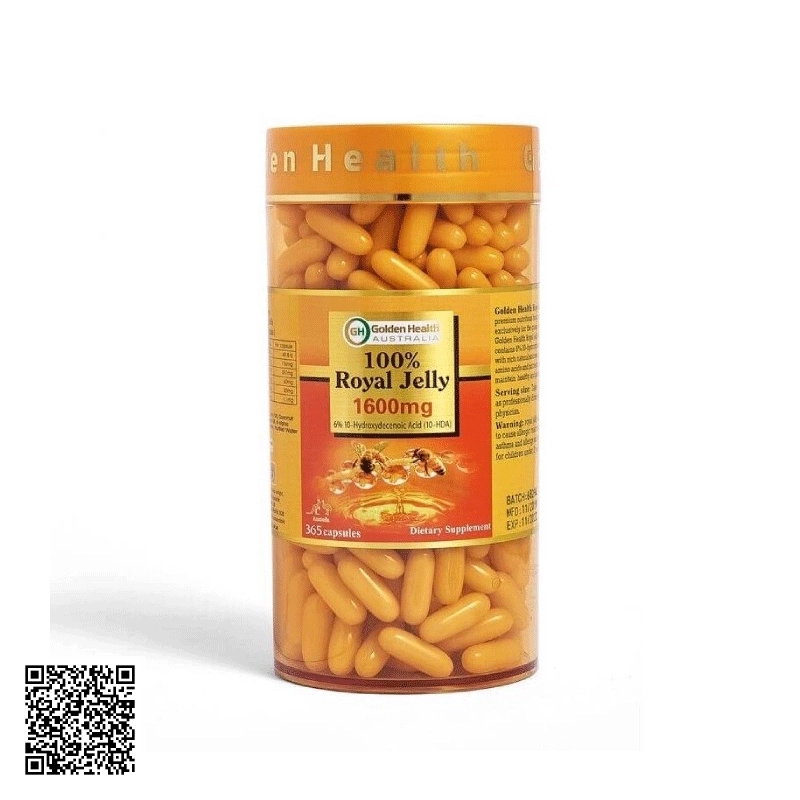 Viên Sữa Ong Chúa 100% Royal Jelly 1600mg Golden Health Của Úc 365caps