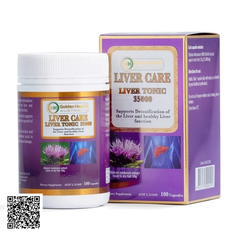 Viên Uống Liver Care Liver Tonic 35000mg Golden Health Của Úc 100 Viên
