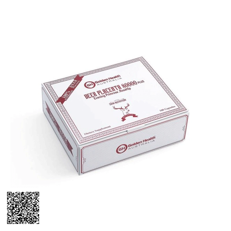 Viên Uống Nhau Thai Nai Deer Placenta 80000 Plus Evening Primrose Rosehip Golden Health Của Úc 100 Viên