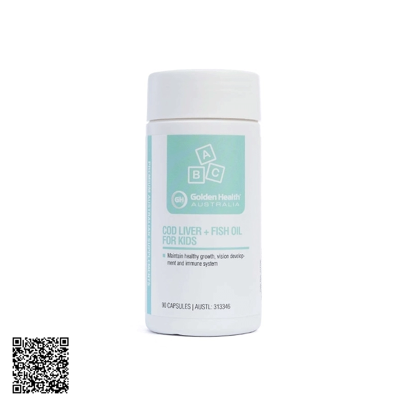 Viên Uống Dầu Cá Cod Liver Fish Oil For Kids Golden Health Của Úc 90 Viên