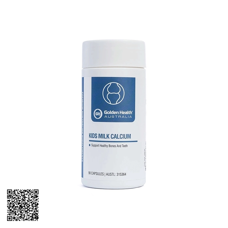 Viên Uống Kids Milk Calcium Golden Health Bổ Sung Canxi Cho Bé Của Úc 90 Viên