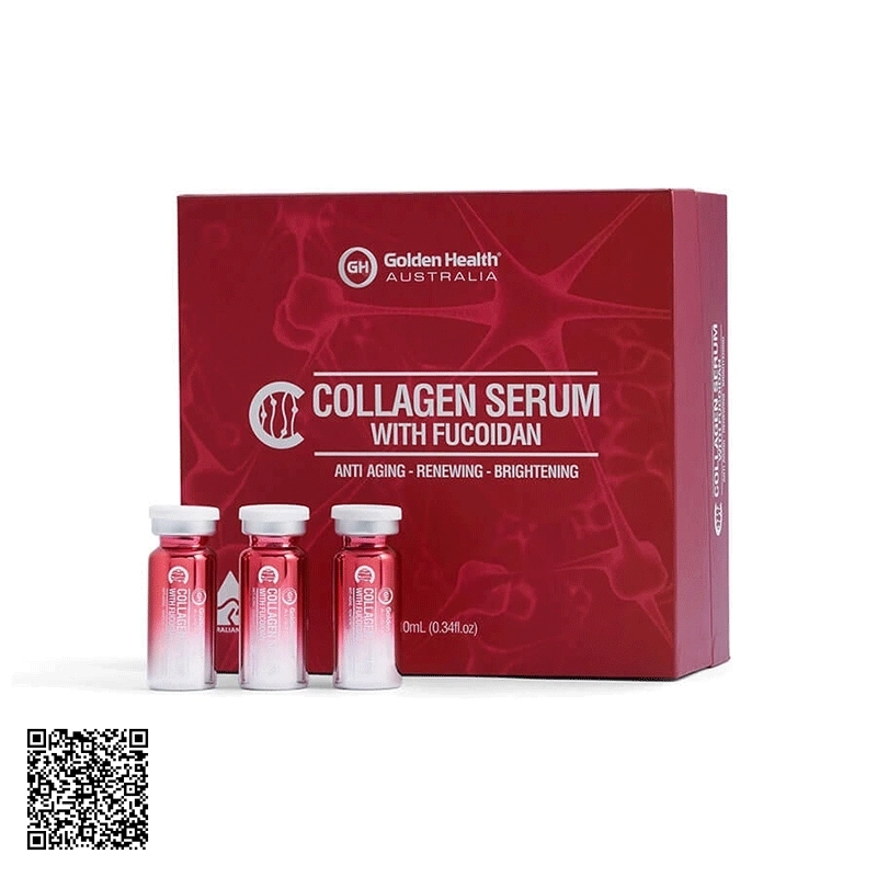 Tinh Chất Collagen Serum With Fucoidan Golden Health Của Úc Hộp 6 Lọ 10ml