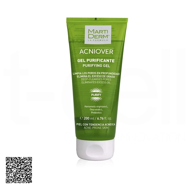 Gel Rửa Mặt MartiDerm Acniover Purifying Gel Cho Da Dầu Mụn Của Tây Ban Nha 200ml