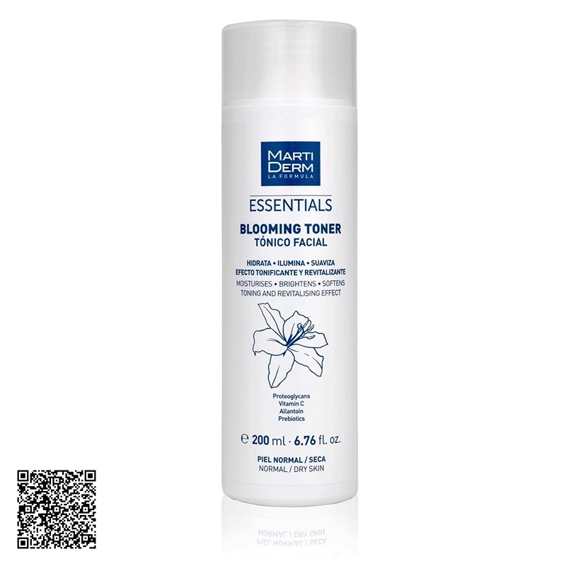 Nước MartiDerm Essentials Blooming Toner Cân Bằng Dưỡng Ẩm Cho Da Thường Đến Khô Của Tây Ban Nha 200ml
