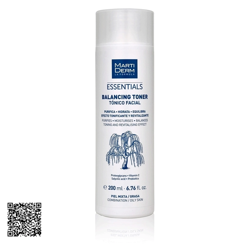 Nước Essentials Balancing Toner MartiDerm Cân Bằng Làm Sạch Của Tây Ban Nha 200ml
