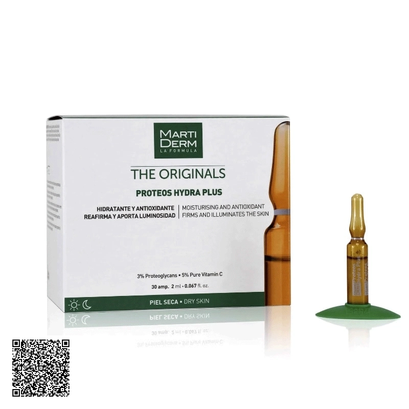 Tinh Chất Ampoules The Originals Proteos Hydra Plus MartiDerm Dưỡng Ẩm, Làm Săn Chắc & Ngừa Lão Hoá Da Của Tây Ban Nha 30 Ống