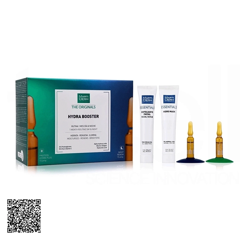 Bộ Sản Phẩm Dưỡng Da Ngày Đêm Tăng Cường Cấp Ẩm Da MartiDerm The Originals Hydra Booster Tây Ban Nha