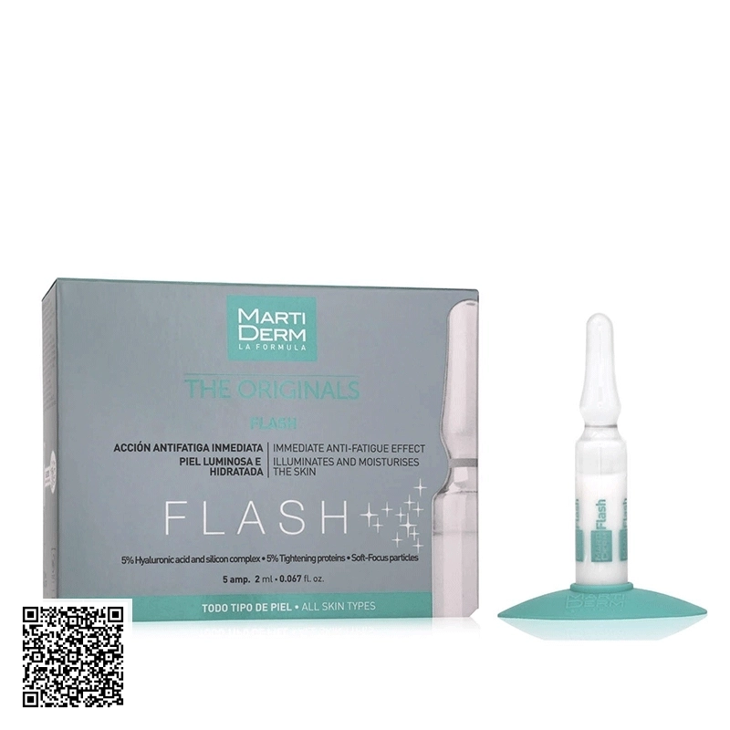 Tinh Chất Dưỡng Ẩm, Làm Sáng Da MartiDerm Ampoule The Originals Flash Tây Ban Nha 5 Ống