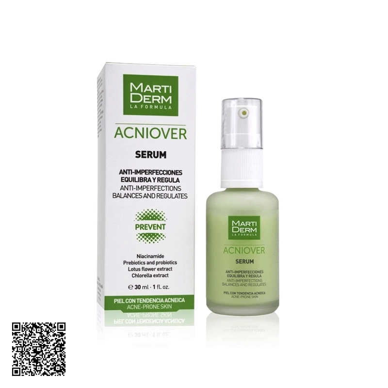 Tinh Chất Giảm Mụn & Kiểm Soát Nhờn MartiDerm Acniover Serum Tây Ban Nha 30ml
