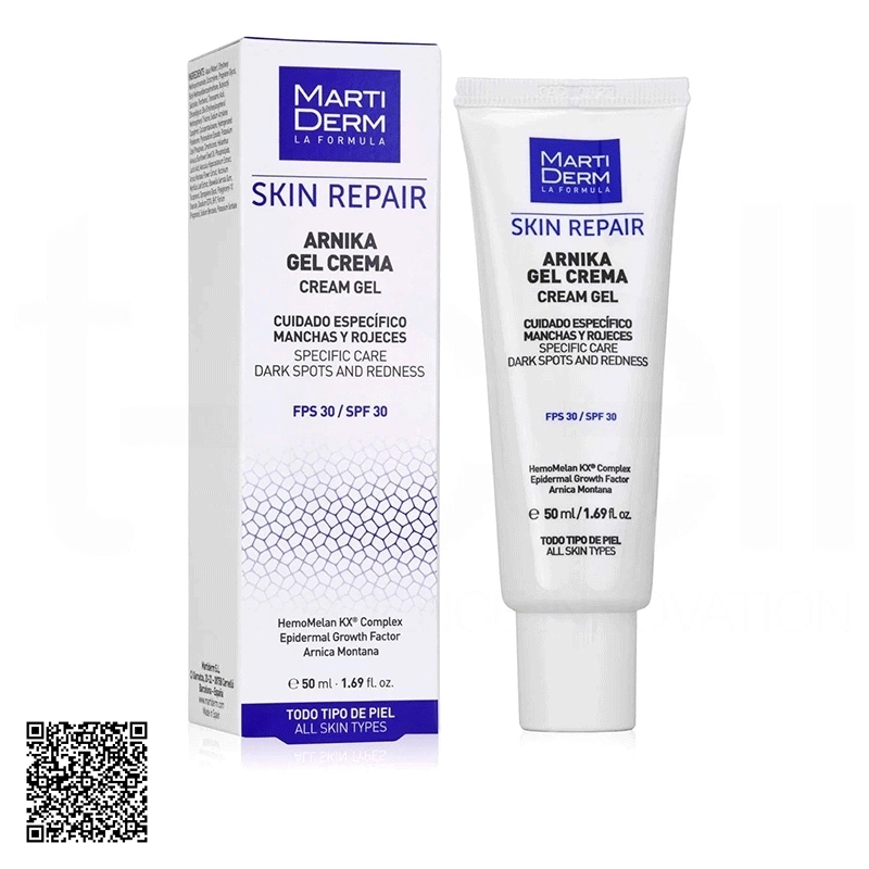 Kem Phục Hồi & Chống Nắng Sau Thẩm Mỹ MartiDerm Skin Repair Arnika Gel Cream FPS 30 Tây Ban Nha 50ml