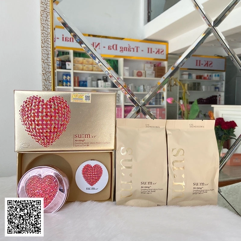Bộ Phấn Nước SU:M37 Air Rising TF Dazzling Moist Micro Foam Cushion Special Set 01 Hàn Quốc