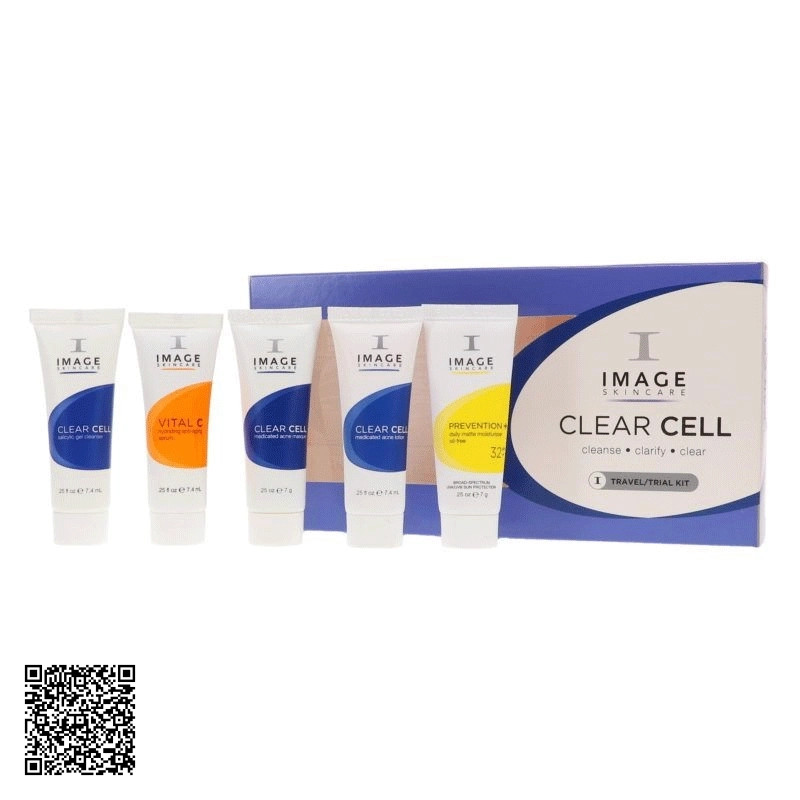 Bộ Sản Phẩm Chăm Sóc Da Dầu Và Mụn Image Skincare Clearcell Trial Kit Mỹ