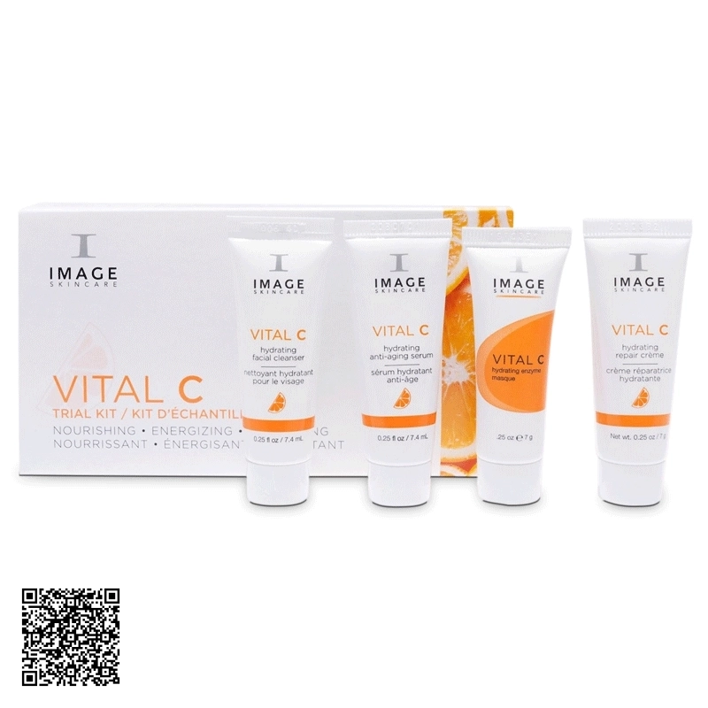 Bộ Sản Phẩm Dưỡng Ẩm, Chống Oxy Hóa, Làm Dịu Da Image Skincare Vital C Trial Kit Mỹ
