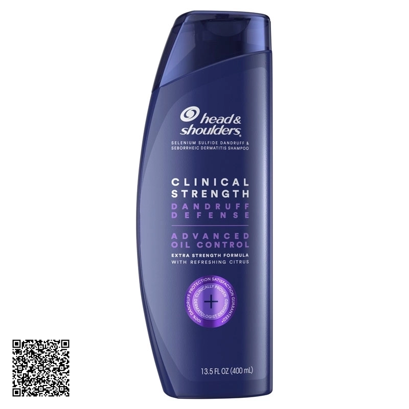 Dầu Gội Head & Shoulders Clinical Strength Dandruff Defense Advanced Oil Control Mỹ 400ml