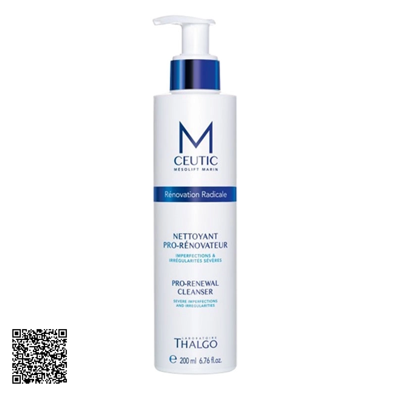 Bọt Rửa Mặt Và Làm Sạch Tế Bào Chết Thalgo Mceutic Pro Renewal Cleanser Pháp 200ml
