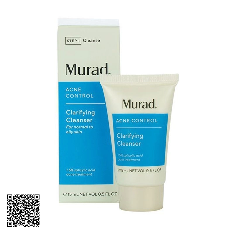 Sữa Rửa Mặt Chống Khuẩn Ngừa Mụn Murad Acne Control Clarifying Cleanser Mỹ 15ml