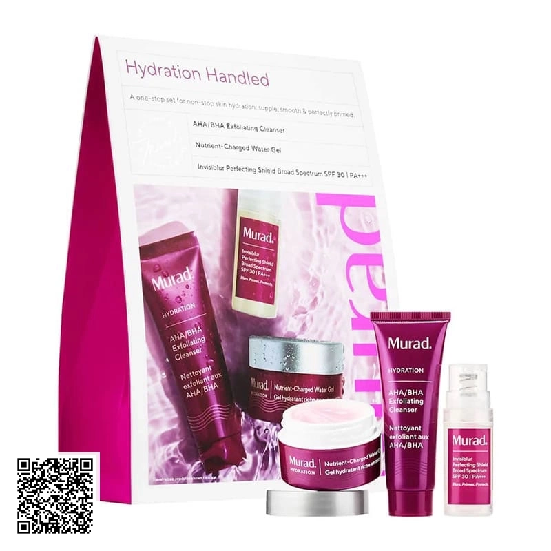Bộ Cấp Ẩm Da Murad Hydration Handled Mini Mỹ 3 Món/Set