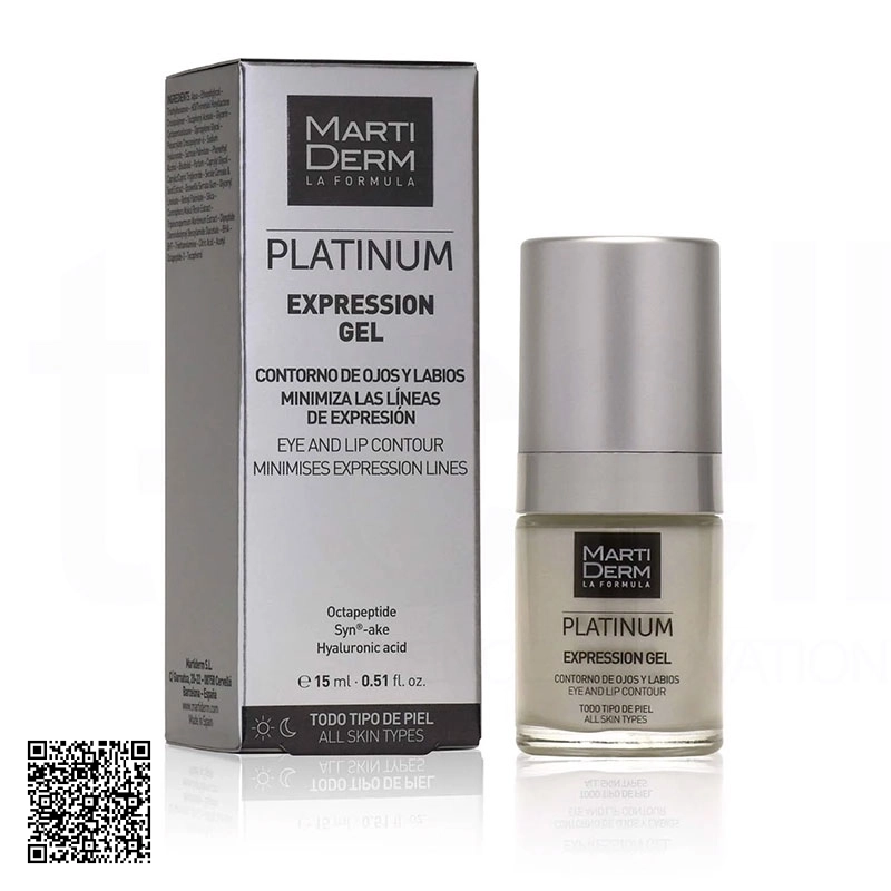 Gel Giảm Nhăn Đuôi Mắt & Khóe Miệng MartiDerm Platinum Expression Gel Tây Ban Nha 15ml
