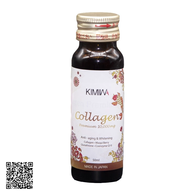 Collagen Đẹp Da Kimiwa Collagen Premium 10,000mg Nhật Bản 10 Chai/Hộp