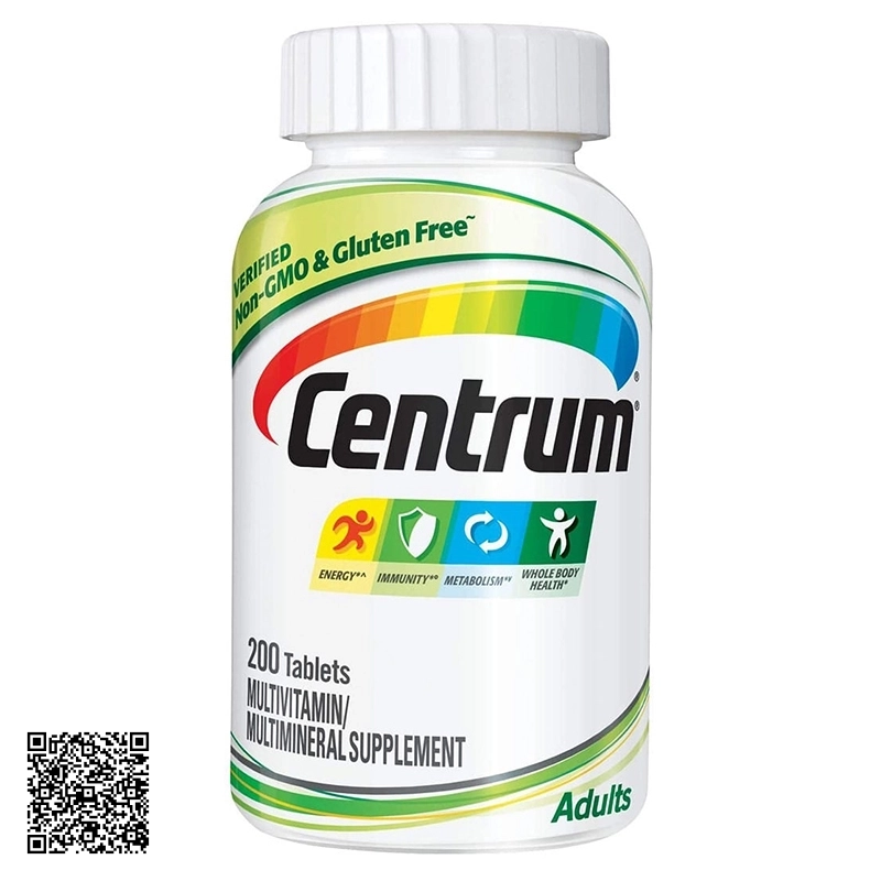 Viên Uống Bổ Sung Vitamin Cho Người Dưới 50 Centrum Adults Under 50 Của Mỹ 200 Viên