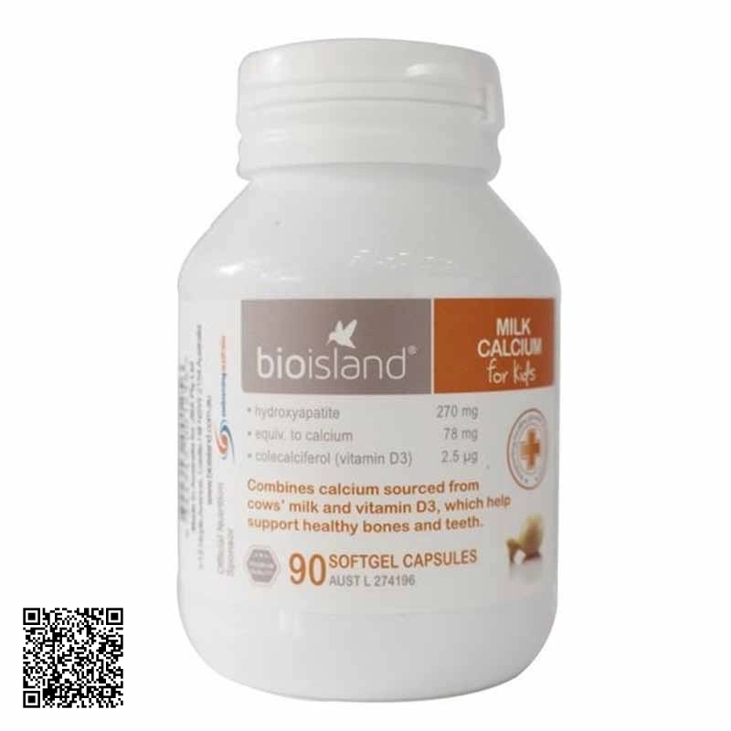 Sữa Canxi Cho Bé Bio Island Milk Calcium Của Úc 90 Viên