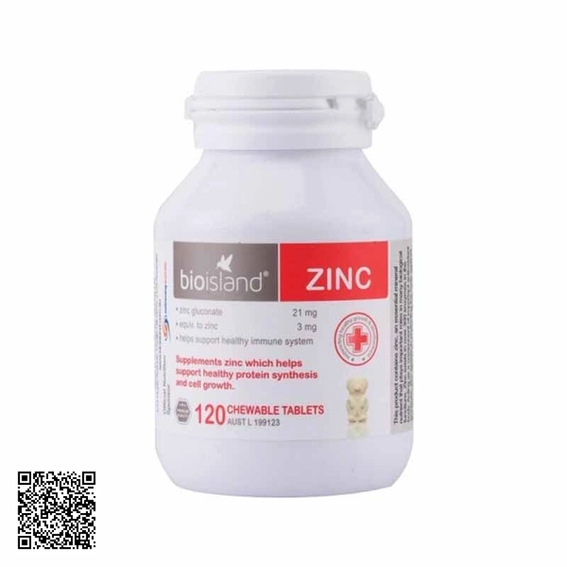 Viên Uống Bổ Sung Kẽm Cho Trẻ Bio Island Zinc Của Úc 120 Viên