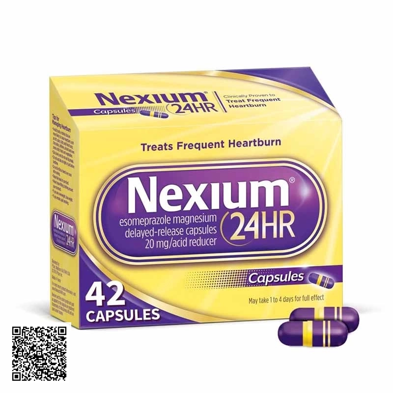 Viên Uống Nexium 24hr Hỗ Trợ Điều Trị Viêm Loét Dạ Dày, Ợ Nóng Của Mỹ 3 Hộp x 14 Viên