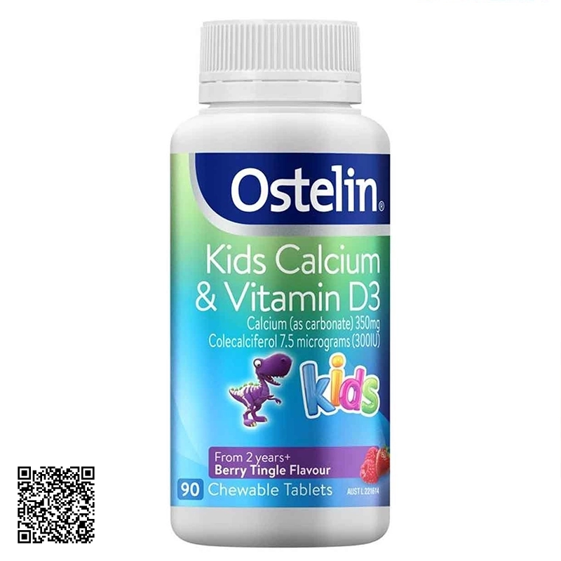 Kẹo Bổ Sung Canxi + D3 Cho Bé Ostelin Calcium & Vitamin D3 Của Úc 90 Viên