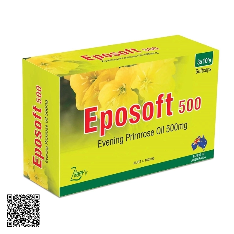 Viên Uống Dầu Hoa Anh Thảo Eposoft 500 Evening Primrose oil 500mg Của Úc 30 Viên
