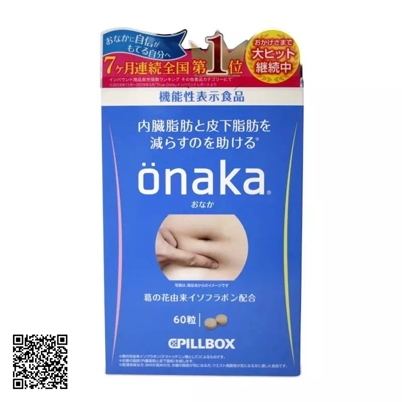 Viên Giảm Mỡ Bụng Onaka Pillbox Nhật Bản 60 Viên