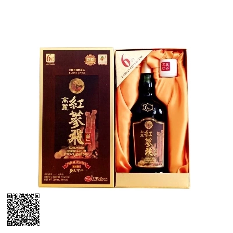 Nước Hồng Sâm Nhung Hươu KGS Korean Red Ginseng Antler Extract Liquid Gold Hàn Quốc (1 chai x 750ml)