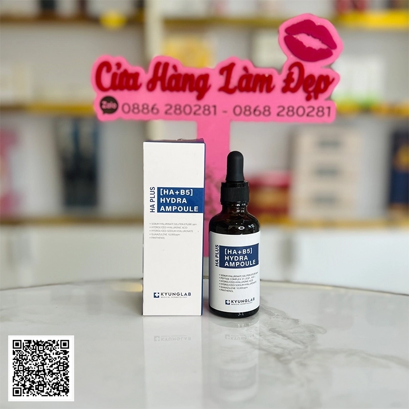 Tinh Chất Hỗ Trợ Căng Bóng Da KyungLab HA Plus Hydra Ampoule Của Hàn Quốc 50ml
