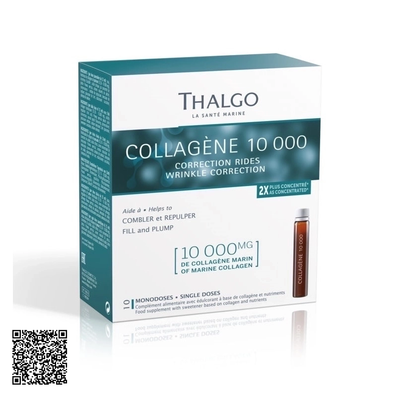Nước Uống Thalgo Collagen 10000 Đẹp Da Hỗ Trợ Ngừa Lão Hóa Của Pháp 10 Ống/Hộp