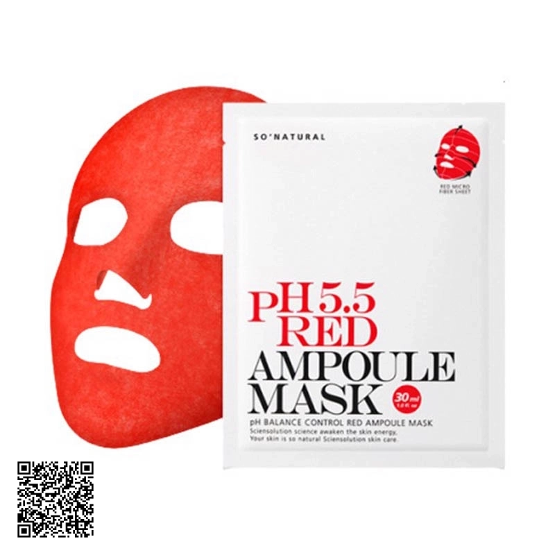 Mặt Nạ Dưỡng Cân Bằng Da PH 5.5 Red Ampoule Mask SoNatural Của Hàn Quốc