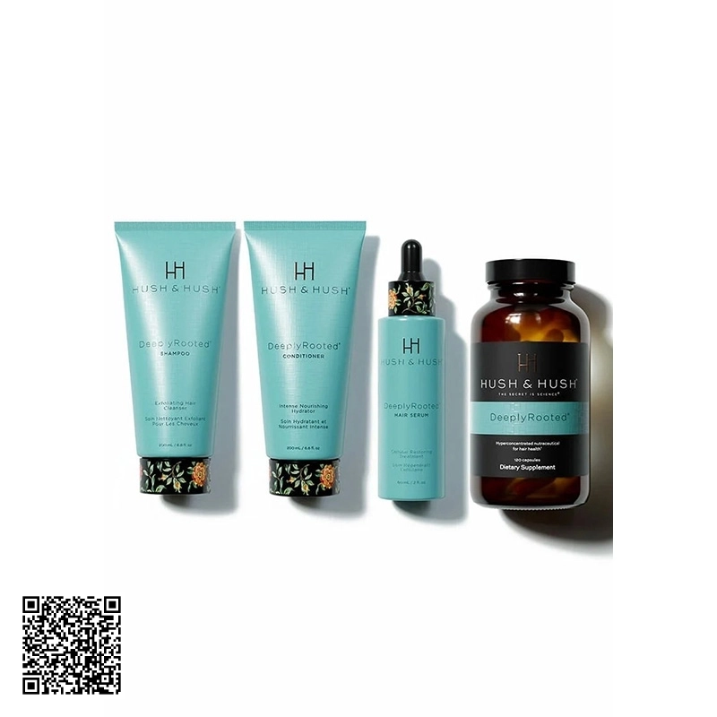 Bộ Chăm Sóc Tóc Toàn Diện Hush & Hush Deeplyrooted Của Mỹ 4 Món