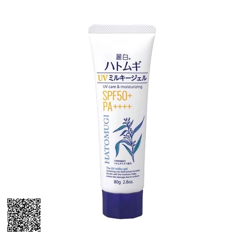 Kem Chống Nắng Cho Mặt Và Toàn Thân Hatomugi UV Care & Moisturizing Milky Gel SPF50+/PA++++ Của Nhật 80g