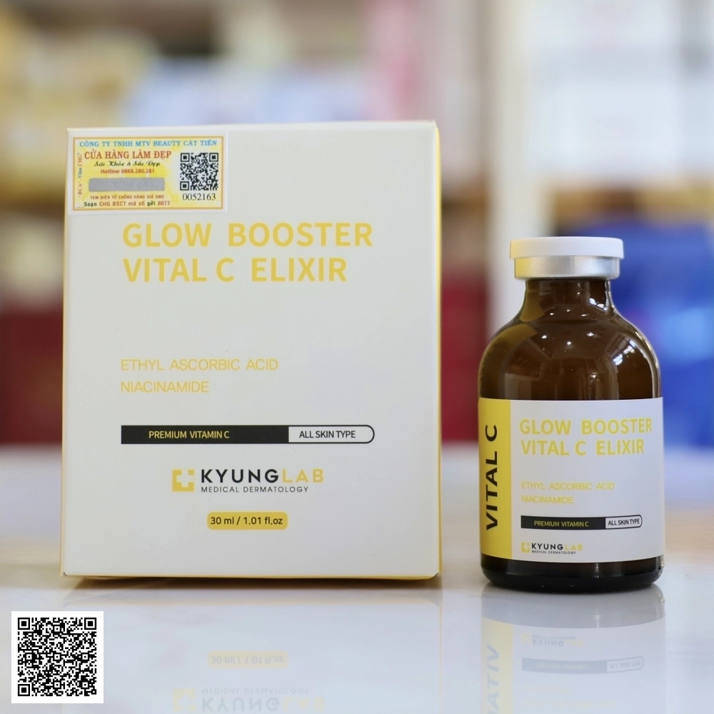 Huyết Thanh Tái Sinh Tế Bào Da KyungLab Glow Booster Vital C Elixir Của Hàn Quốc 30ml