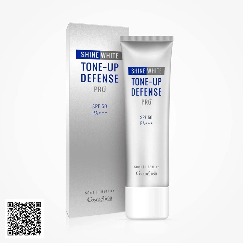 Kem Chống Nắng Cosmeheal Shine White Tone Up Defense Pro+ SPF 50/PA+++ Của Hàn Quốc 50ml