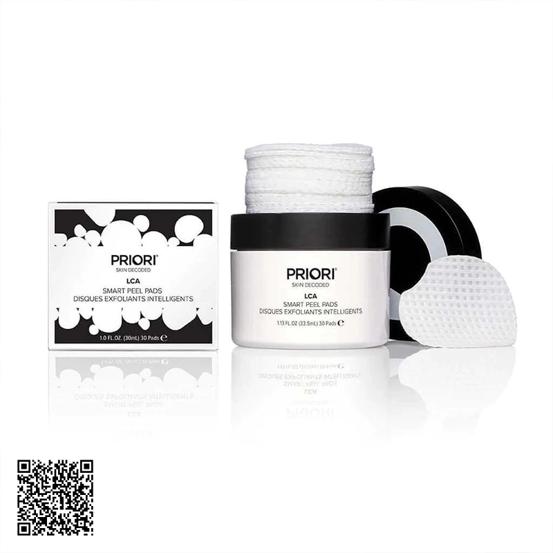 Miếng Bông Tẩy Tế Bào Chết Priori LCA SMART PEEL PADS Của Mỹ 30 Miếng