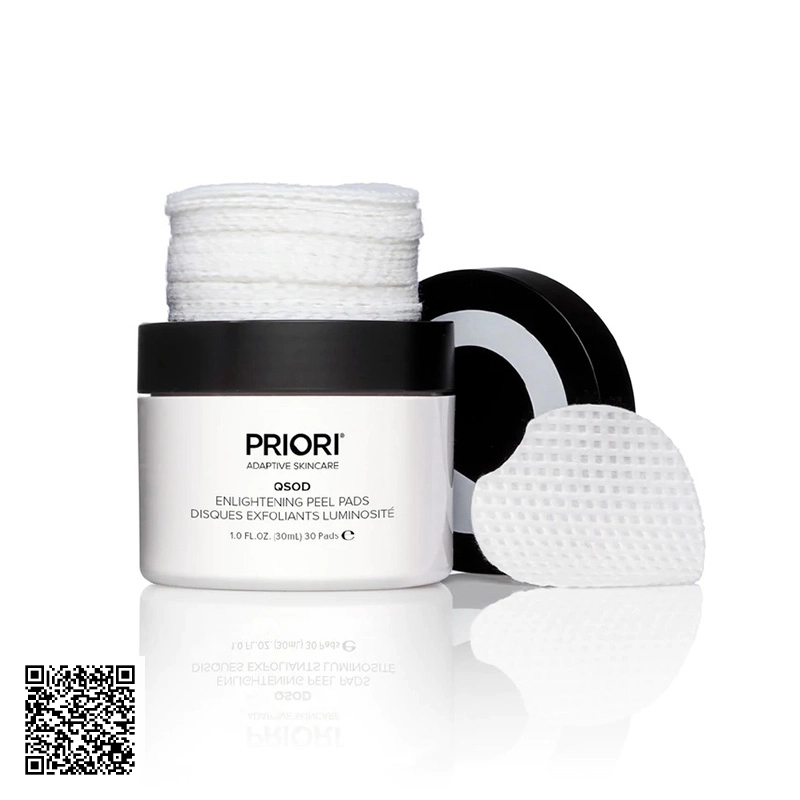 Bông Tẩy Da Chết Priori QSOD Enlightening Peel Pads Của Mỹ 30 Miếng