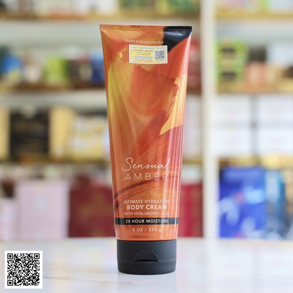 Kem Dưỡng Thể Bath & Body Works Sensual Amber Body Cream Của Mỹ 226g