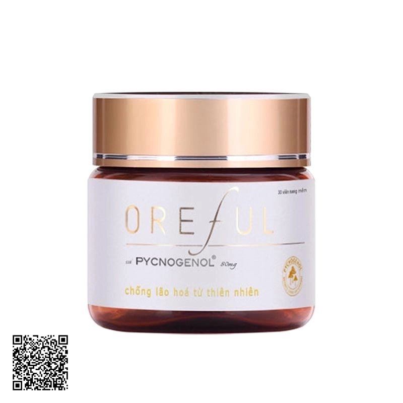 Viên Uống Hỗ Trợ Ngừa Lão Hóa Da Oreful 80mg Của Pháp 30 Viên