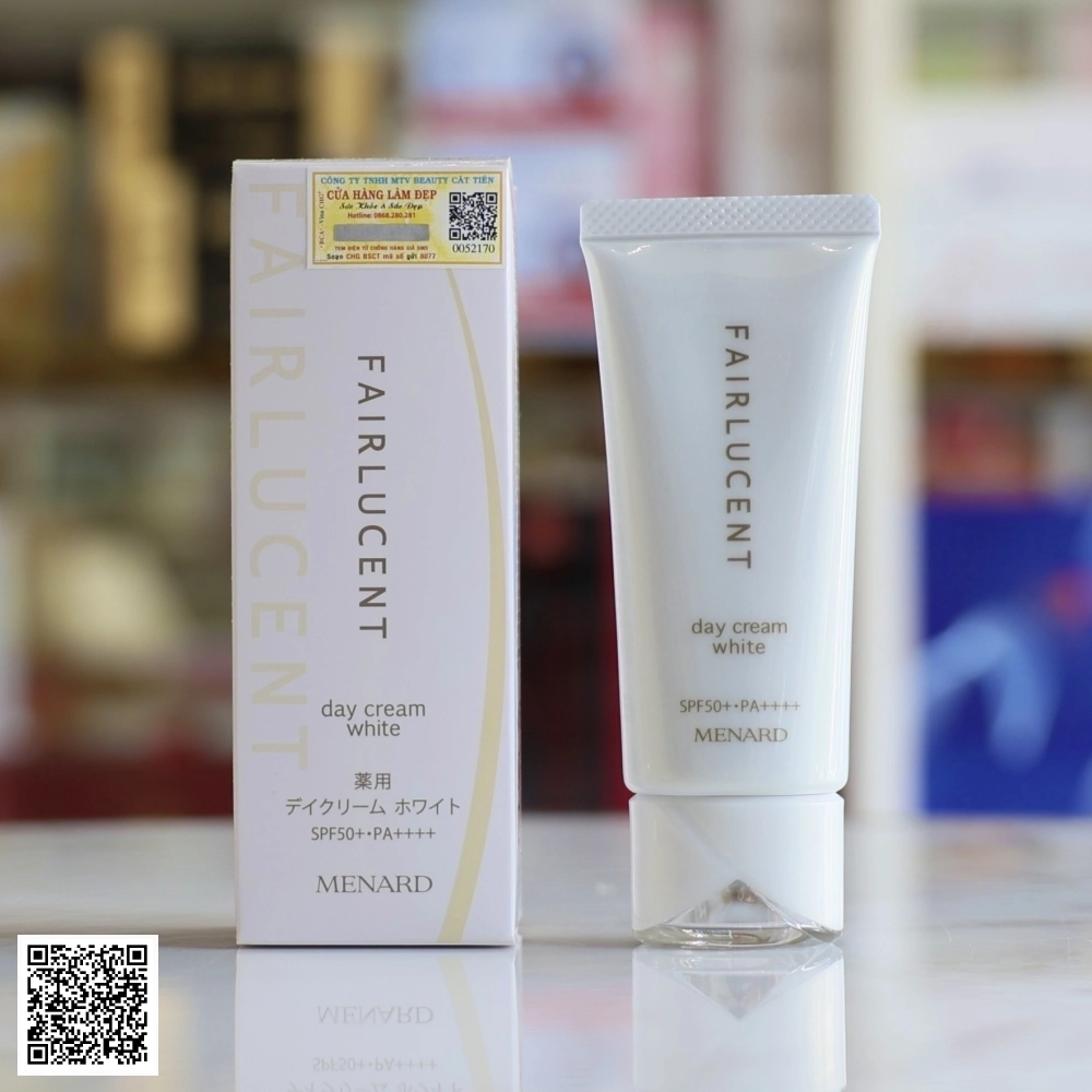 Kem Dưỡng Ban Ngày Menard Fairlucent Day Cream White SPF50+ PA++++ 40g