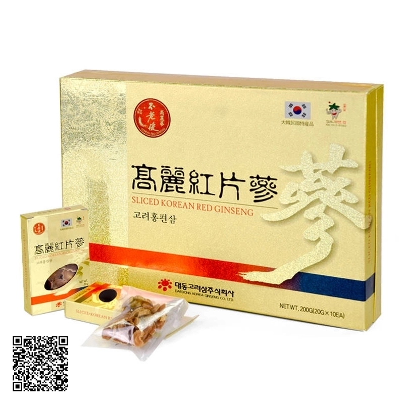Hồng Sâm Củ Khô Thái Lát Daedong Sliced Korean Red Ginseng 200g