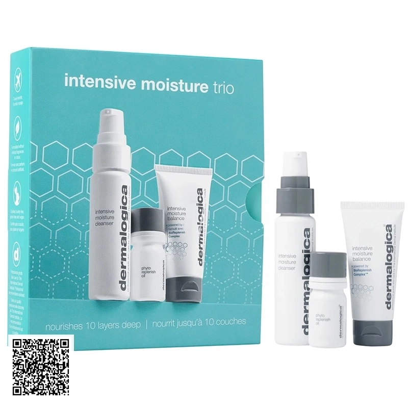 Bộ Sản Phẩm Cấp Ẩm Chuyên Sâu Dermalogica Intensive Moisture Trio Từ Mỹ