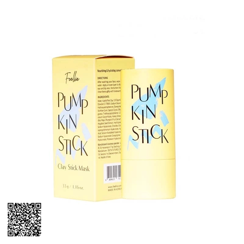 Thanh Lăn Mặt Nạ Đất Sét Foellie Pump Kin Stick Từ Hàn Quốc 33g