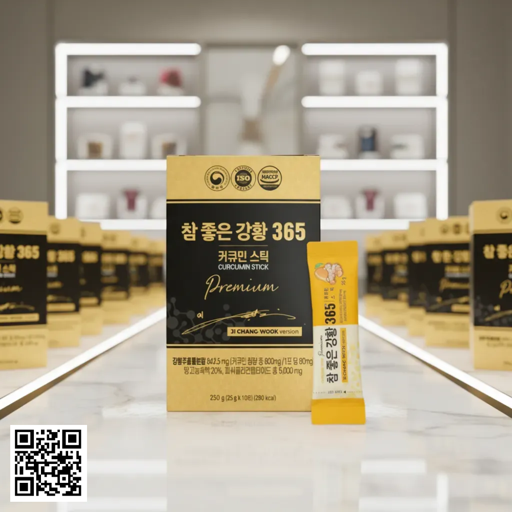 Thạch Nghệ Nano Curcumin 365 Collagen Premium Stick Ji Chang Wook Version Từ Hàn Quốc 10 Thanh